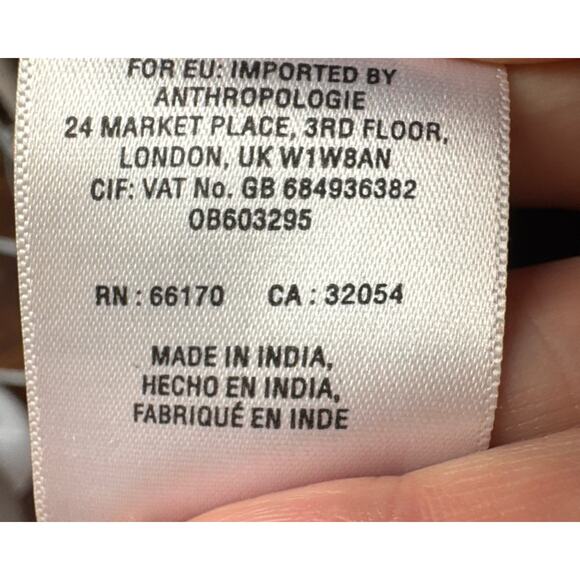 Elevenses Blue Ikat Print Zip Front Jumpsuit Women’s Size 8 Anthropologie Boho - Picture 10 of 10